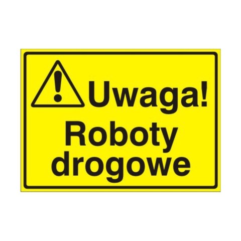 Znak Tablica Uwaga Roboty Drogowe Fireshop